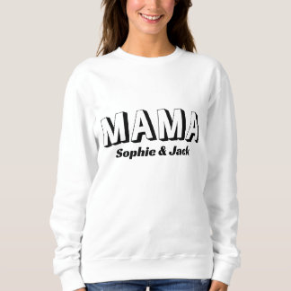 Gepersonaliseerde Mama Sweatshirt met Kind Namen