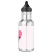 Gepersonaliseerde "Mama" Waterfles – Roze Hart Waterfles (Rechts)
