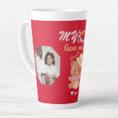 Gepersonaliseerde Mama & Zoetste Dochter Namen Fot Latte Mok (Linkerhoek)