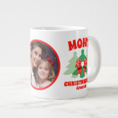 Gepersonaliseerde Mama's Foto Kerst Mok (Voorkant rechts)