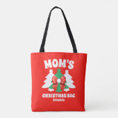 Gepersonaliseerde mama's kerst tote bag (Achterkant)