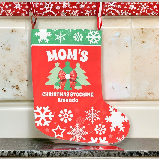 Gepersonaliseerde mama's kerstcadeau grote kerstsok