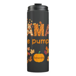 Gepersonaliseerde Mama's Little Pumpkins Schattige Thermosbeker