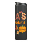Gepersonaliseerde Mama's Little Pumpkins Schattige Thermosbeker (Geroteerd rechts)