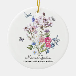 Gepersonaliseerde mama's tuin keramisch ornament
