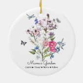 Gepersonaliseerde mama's tuin keramisch ornament (Achterkant)