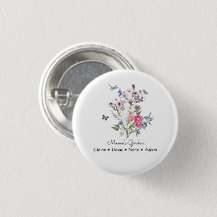 Gepersonaliseerde mama's tuin ronde button 3,2 cm