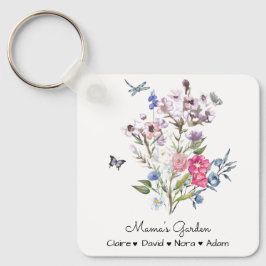 Gepersonaliseerde mama's tuin sleutelhanger