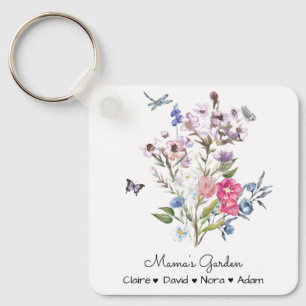 Gepersonaliseerde mama's tuin sleutelhanger