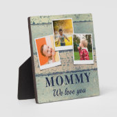 Gepersonaliseerde mammie Kinder kinderen 3 Foto-co Fotoplaat (Voorkant)