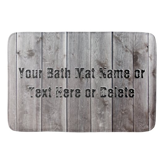 Gepersonaliseerde Man Cave Bathroom Rustic Bath Ma Badmat (Voorkant)