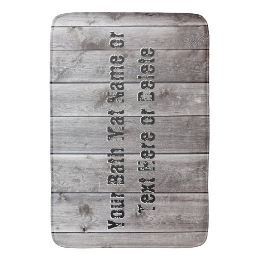 Gepersonaliseerde Man Cave Bathroom Rustic Bath Ma Badmat (Voorkant Verticaal)