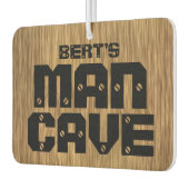 Gepersonaliseerde Man Cave Wood Grain Luchtverfrisser (Links)