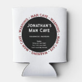 Gepersonaliseerde Man grot teken met regels Blikjeskoeler (Achterkant)