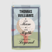 Gepersonaliseerde Man Myth Legend Classic Golfhanddoek (Voorkant)