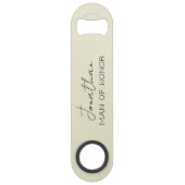 Gepersonaliseerde 'Man of Honor'-flesopener  Speed Flessenopener (Voorkant)