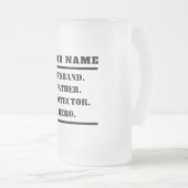 Gepersonaliseerde man vader beschermer Hero Matglas Bierpul (Voorkant rechts)