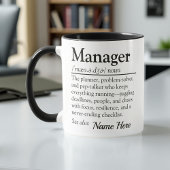 Gepersonaliseerde manager definitie Grappige waard Mok