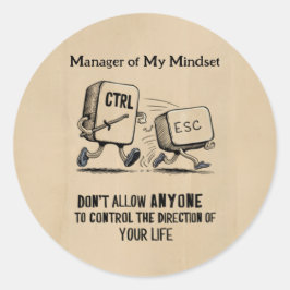 Gepersonaliseerde Manager van Mijn Mindset Sticker
