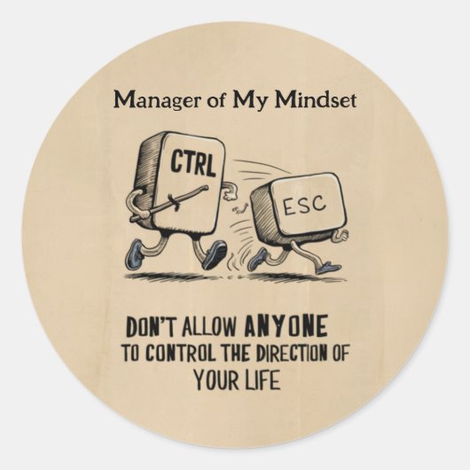Gepersonaliseerde Manager van Mijn Mindset Sticker (Voorkant)