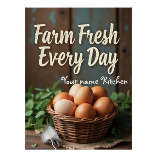 Gepersonaliseerde mand van eieren rustiek teken perfect poster