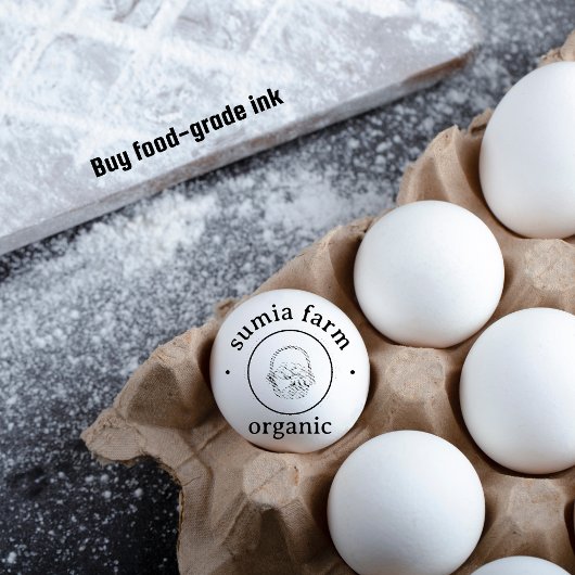 Gepersonaliseerde mand van eieren rustieke stempel