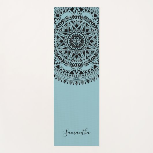 Gepersonaliseerde Mandala Blue Yoga Mat (Voorkant)
