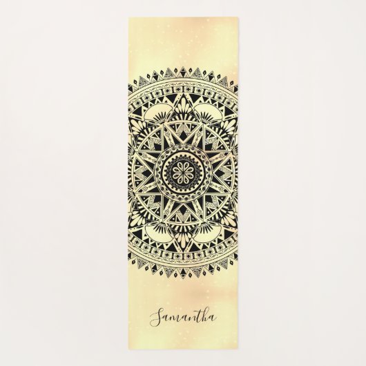 Gepersonaliseerde Mandala Blue Yoga Mat (Achterkant)