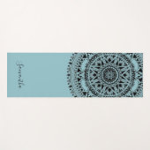 Gepersonaliseerde Mandala Blue Yoga Mat (Voorkant (horizontaal))