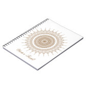 Gepersonaliseerde Mandala Bohemian White Boho Notitieboek (Linkerzijde)
