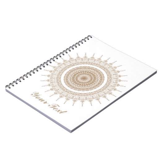 Gepersonaliseerde Mandala Bohemian White Boho Notitieboek (Linkerzijde)