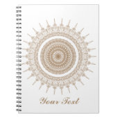 Gepersonaliseerde Mandala Bohemian White Boho Notitieboek (Voorkant)