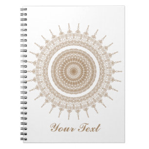 Gepersonaliseerde Mandala Bohemian White Boho Notitieboek