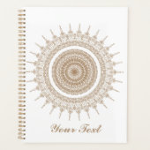 Gepersonaliseerde Mandala Bohemian White Boho Planner (Voorkant)