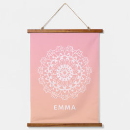 Gepersonaliseerde Mandala Dorm Room Pink Ombre Wal Hangend Wandkleed