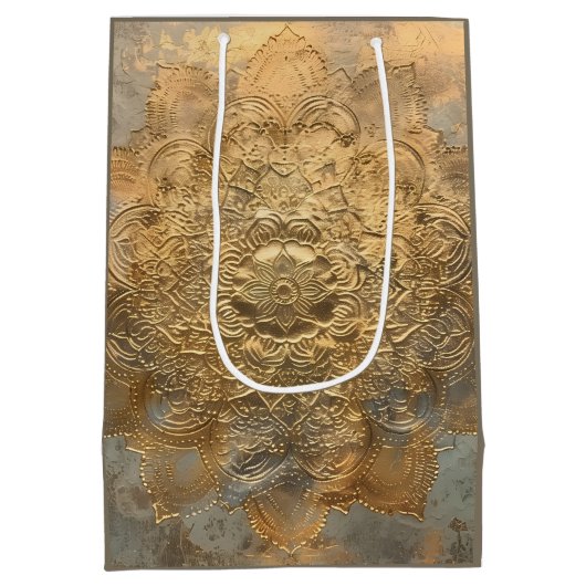 Gepersonaliseerde Mandala in reliëf | Elegant Boho Medium Cadeauzakje (Achterkant)