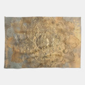 Gepersonaliseerde Mandala in reliëf | Elegant Boho Theedoek (Horizontaal)