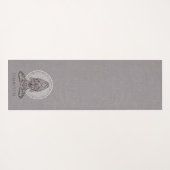 Gepersonaliseerde Mandala Lotus Pose Dubbelzijdig Yogamat (Achterkant (horizontaal))
