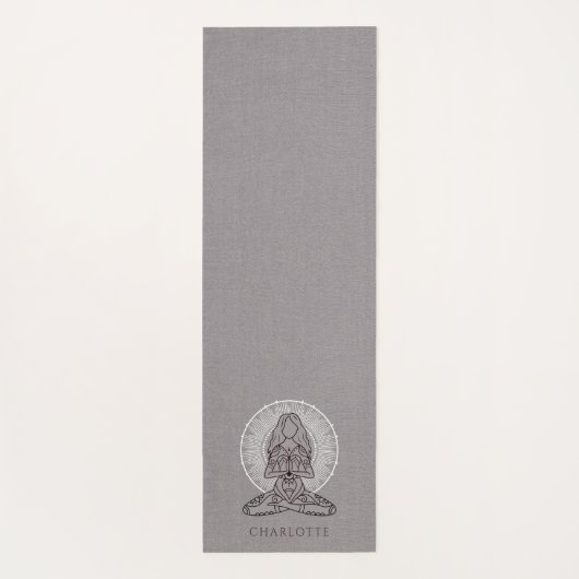 Gepersonaliseerde Mandala Lotus Pose Dubbelzijdig Yogamat (Achterkant)