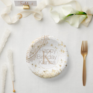 Gepersonaliseerde Mandala met Gold Stars Monogram Papieren Kommen