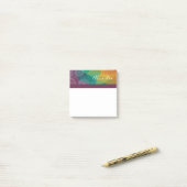 Gepersonaliseerde mandala-regenboog schrijft post-it® notes (Op bureau)