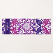 Gepersonaliseerde Mandala Yoga Mat Paarse Roze Omb (Voorkant (horizontaal))