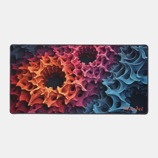 Gepersonaliseerde Mandelbrot Julia Set Desk Mat (Voorkant)