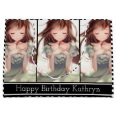 Gepersonaliseerde Manga Art "Jenny" Groot Cadeauzakje (Voorkant)