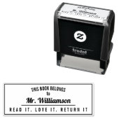 Gepersonaliseerde mannelijke leraar bibliotheek ru  zelfinktende stempel (In situ)