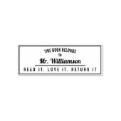 Gepersonaliseerde mannelijke leraar bibliotheek ru  zelfinktende stempel (Design)