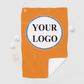 Gepersonaliseerde Mannen geschenken Zwart-wit LOGO Golfhanddoek (Insitu)