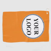 Gepersonaliseerde Mannen geschenken Zwart-wit LOGO Golfhanddoek (Horizontaal)