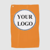 Gepersonaliseerde Mannen geschenken Zwart-wit LOGO Golfhanddoek (Voorkant)