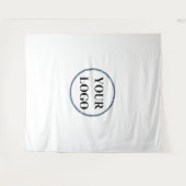 Gepersonaliseerde Mannen geschenken Zwart-wit LOGO Wandkleed (Voorkant (horizontaal))